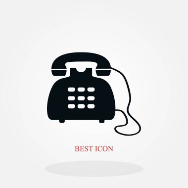 Telefon simge vektör, düz tasarım en iyi vektör simgesi