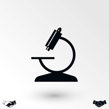 mikroskop simge vektör, düz tasarım en iyi vektör simgesi