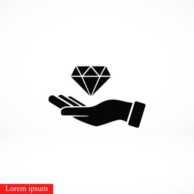 El ve yakın simge, düz tasarım en iyi vektör simgesi