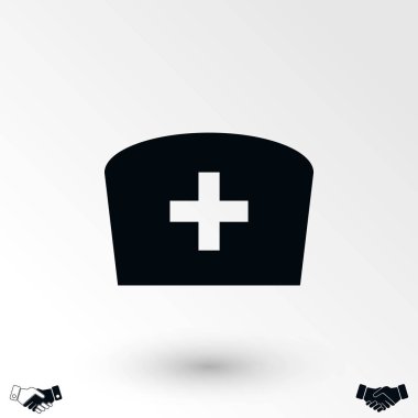 Hemşire simgesi, düz tasarım en iyi vektör simgesi düz