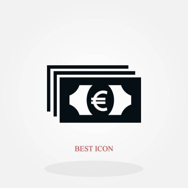 Euro vektör simgesi, düz tasarım en iyi vektör simgesi