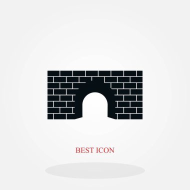 Köprü simge vektör, düz tasarım en iyi vektör simgesi