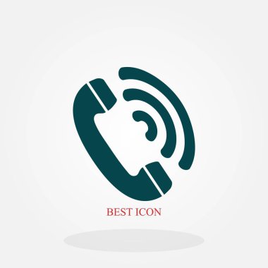 Telefon ahizesi vektör simgesi, düz tasarım en iyi vektör simgesi