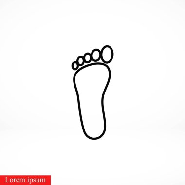 ayak vektör simgesi, düz tasarım en iyi vektör simgesi