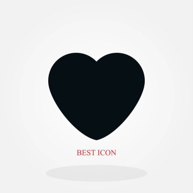 kalp simgeler vektör, düz tasarım en iyi vektör simgesi