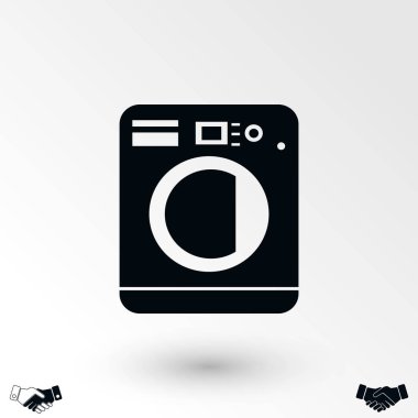 çamaşır makinesi simgesini, düz tasarım en iyi vektör simgesi