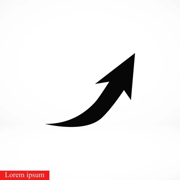 Freccia Icon Vector Design Piatto Migliore Icona Vettoriale — Vettoriale Stock