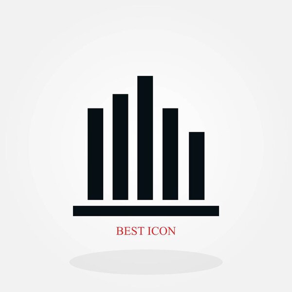 graph vector icon, flat design best vector icon