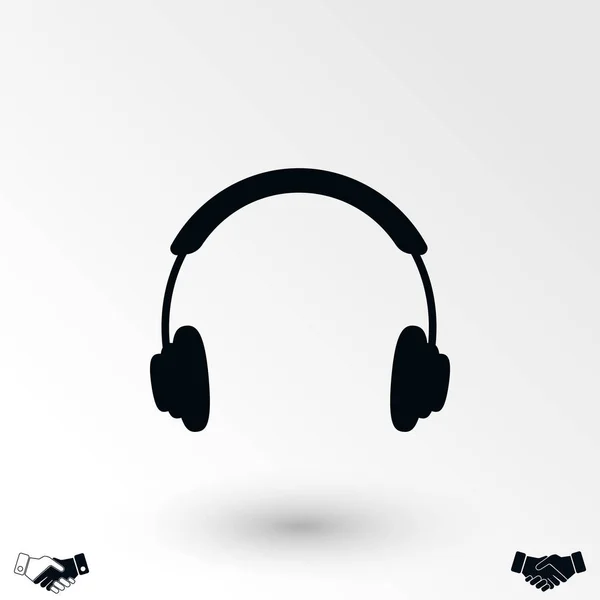 Icono Auriculares Vector Diseño Plano Mejor Icono Vector — Archivo Imágenes Vectoriales