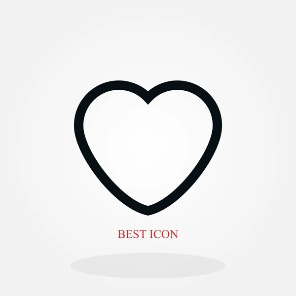 Corazón Iconos Vector Diseño Plano Mejor Icono Vector — Archivo Imágenes Vectoriales