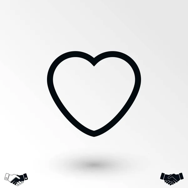 Heart Icons Vector Flat Design Best Vector Icon — Stock Vector