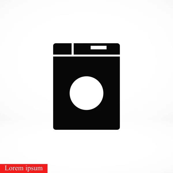 Mosógép Ikonra Lapos Design Legjobb Vector Icon — Stock Vector