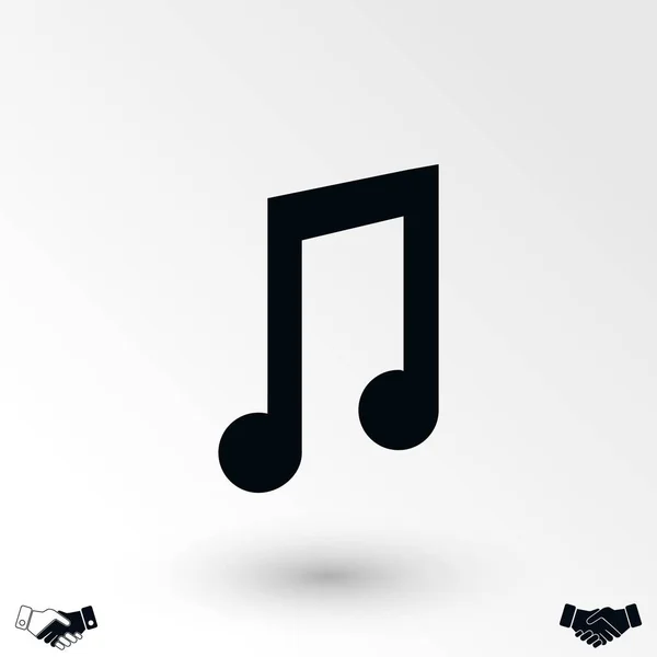 Music Vector Icon Flat Design Best Vector Icon — Stock Vector