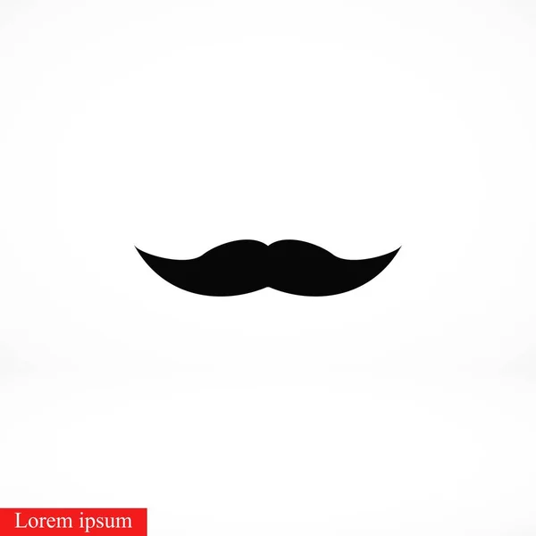 Moustaches Icône Vecteur Design Plat Meilleure Icône Vectorielle — Image vectorielle