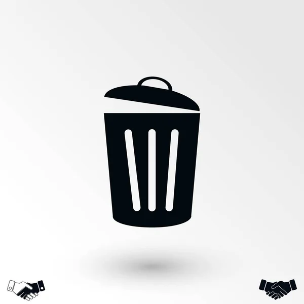 Trash Can Icon Flat Design Best Vector Icon — Stock Vector