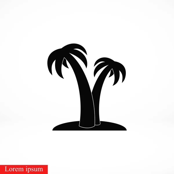 Icono Palma Tropical Diseño Plano Mejor Icono Vectorial — Vector de stock