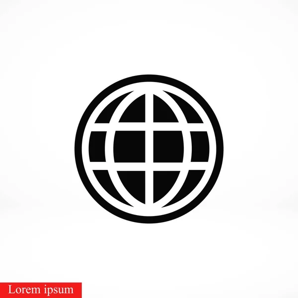 Векторна Іконка Глобуса Найкраща Іконка Плоского Дизайну — стоковий вектор
