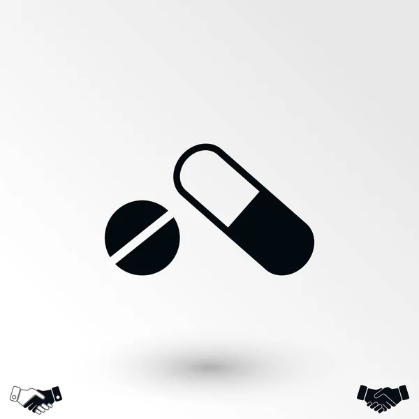 Capsule Vector Icon Flat Design Best Vector Icon — Stock Vector