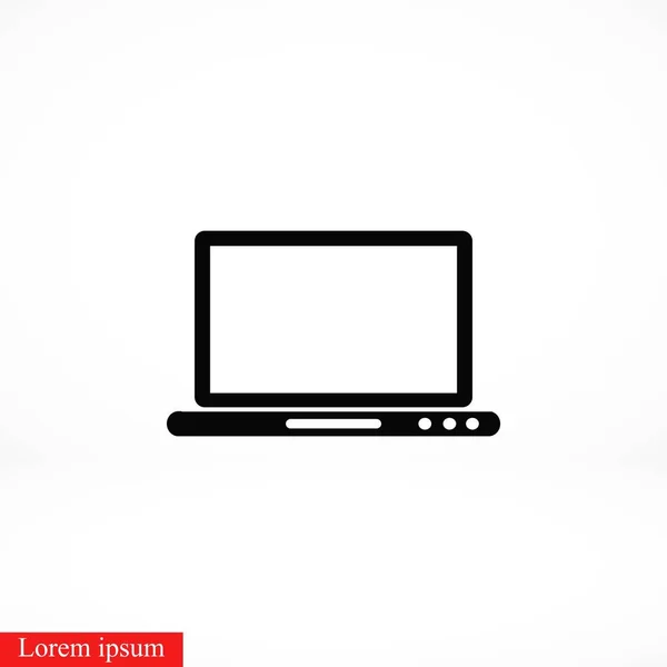 Monitor Icon Vector Design Piatto Migliore Icona Vettoriale — Vettoriale Stock