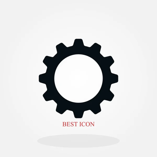 Gear Icon Vector Flat Design Best Vector Icon — Stock Vector