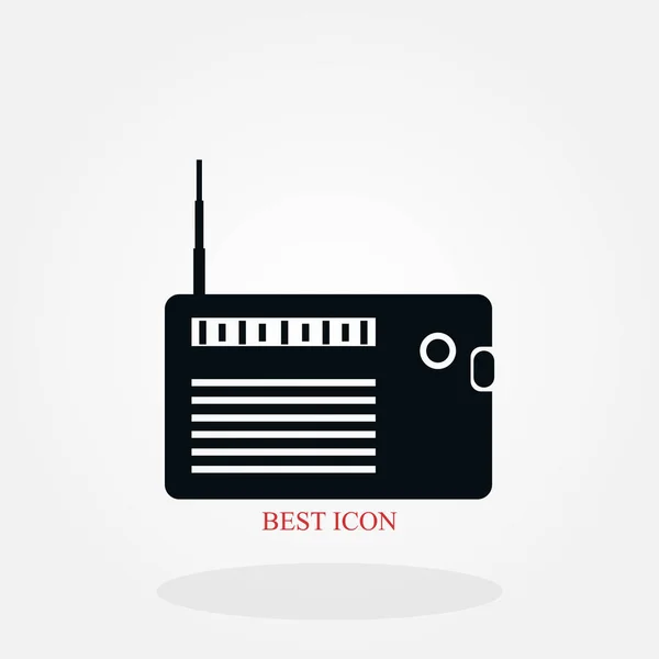 Vector Icono Radio Diseño Plano Mejor Icono Vector — Vector de stock