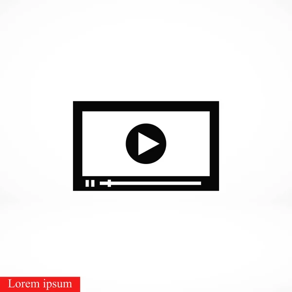 Videóinak Ikon Vektor Lapos Design Legjobb Vektor Ikon — Stock Vector