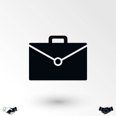 Çanta simge vektör, düz tasarım en iyi vektör simgesi