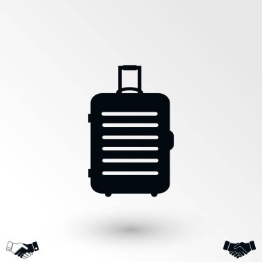 seyahat çantası simgesini, düz tasarım en iyi vektör simgesi