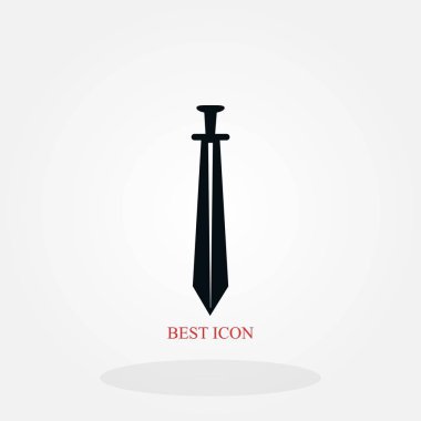 kılıç simgesi vektörü, düz tasarım en iyi vektör simgesi