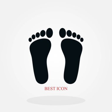 ayak vektör simgesi, düz tasarım en iyi vektör simgesi