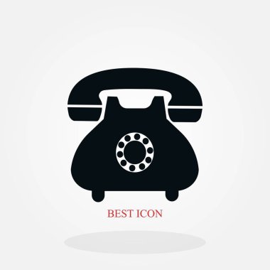 Telefon simge vektör, düz tasarım en iyi vektör simgesi