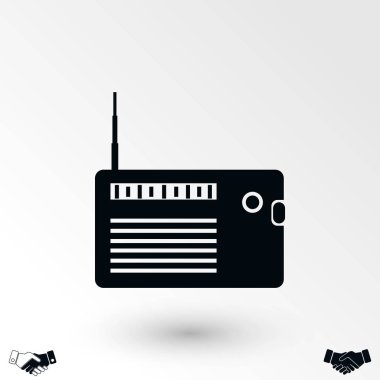 radyo simge vektör, düz tasarım en iyi vektör simgesi
