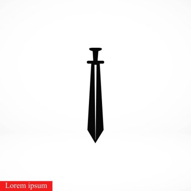 kılıç simgesi vektörü, düz tasarım en iyi vektör simgesi