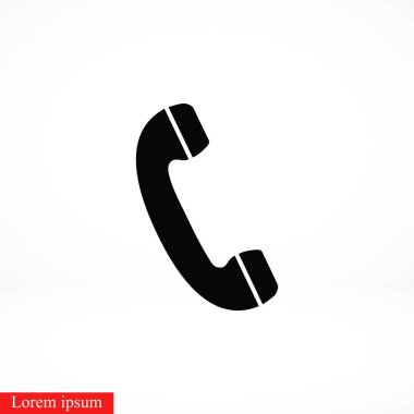 Telefon ahizesi vektör simgesi, düz tasarım en iyi vektör simgesi