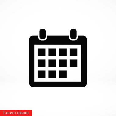takvim simge vektör, düz tasarım en iyi vektör simgesi