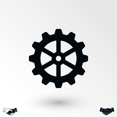 dişli simge vektör, düz tasarım en iyi vektör simgesi