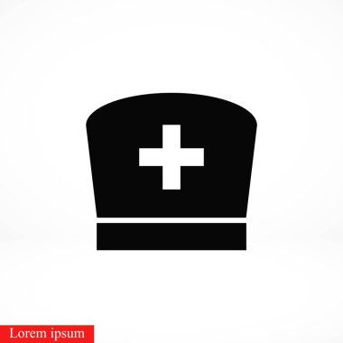 Hemşire simgesi, düz tasarım en iyi vektör simgesi düz