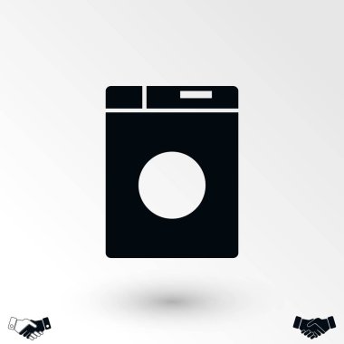 çamaşır makinesi simgesini, düz tasarım en iyi vektör simgesi