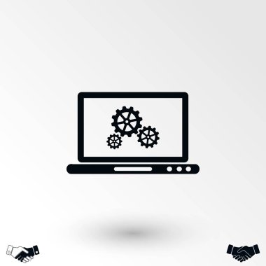 dizüstü simge vektör, düz tasarım en iyi vektör simge ayarlama