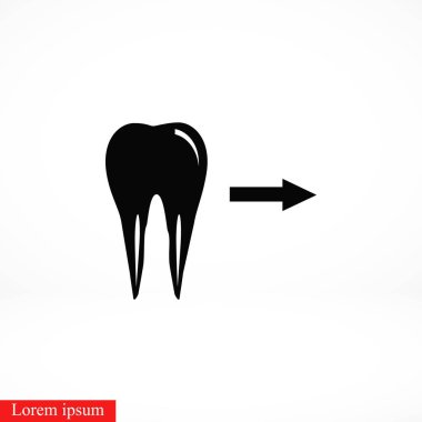 Diş yönü gösterir. simge. vektör, düz tasarım en iyi vektör simgesi