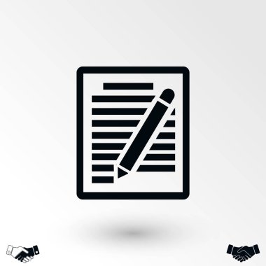 Kağıt vektör simgesi, düz tasarım en iyi vektör simgesi