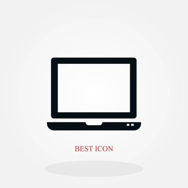 Vektör monitör simgesini, düz tasarım en iyi vektör simgesi