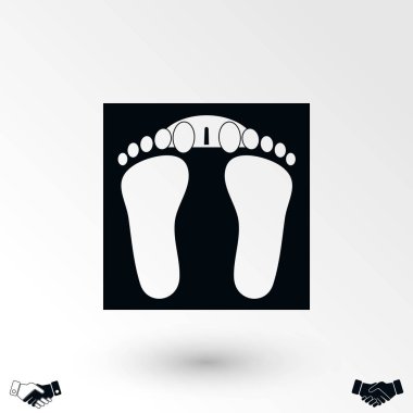 ayak izleri simge vektör, düz tasarım en iyi vektör simgesi