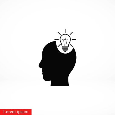 Ekibimizi ampul kavramı simgesinin, düz tasarım en iyi vektör simgesi