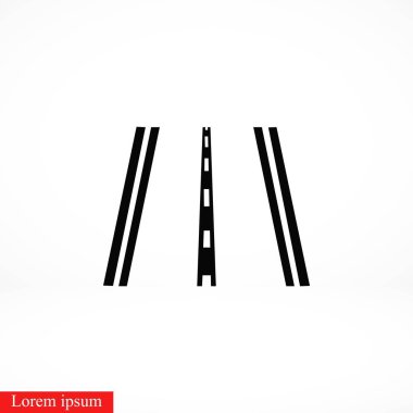 yol simge vektör, düz tasarım en iyi vektör simgesi