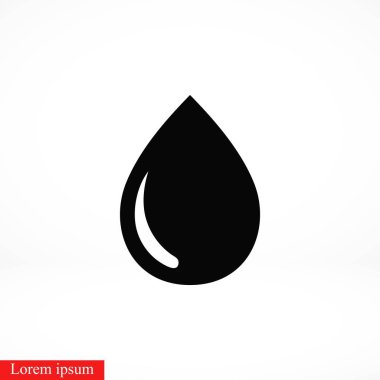 damla simge vektör, düz tasarım en iyi vektör simgesi