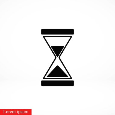 kum saati simgesi vektör, düz tasarım en iyi vektör simgesi