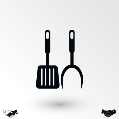 Barbekü simge vektör, düz tasarım en iyi vektör simgesi