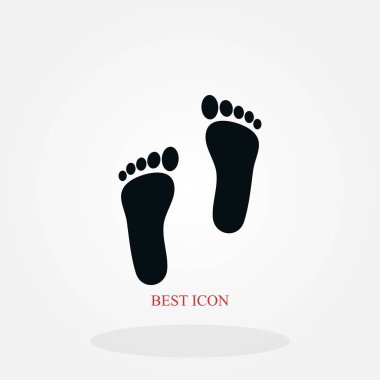 ayak vektör simgesi, düz tasarım en iyi vektör simgesi