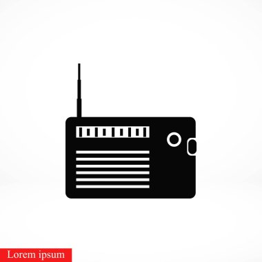 radyo simge vektör, düz tasarım en iyi vektör simgesi